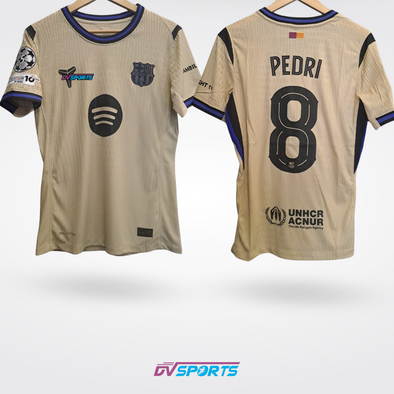Camisa FC Barcelona 25/26 Visita (Beige)-#8 Pedri (PLAYER)