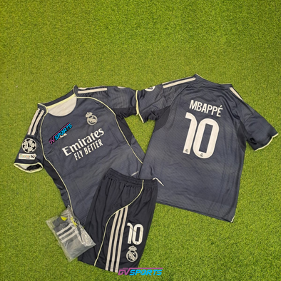 Kit niños Real Madrid visita 25/26 - #10 Mbappé