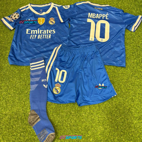 Kit niños Real Madrid 25/26 Tercero - #10 Mbappé
